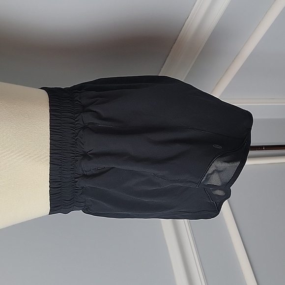 LULULEMON Black Activewear Performance Workout Exercise Preppy Running Shorts 6 - Picture 2 of 7